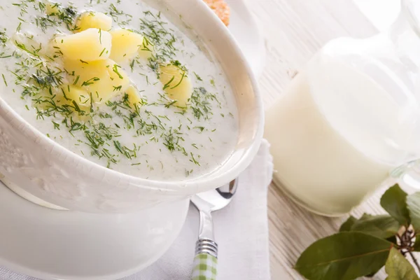 Dillsuppe — Stockfoto