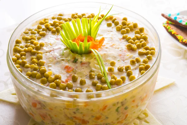 Vegetables - herring salad — Stock Photo, Image