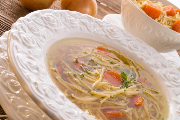 ビーフスープのヌードル スープ — ストック写真