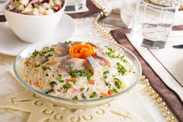 Vegetables - herring salad — Stock Photo, Image