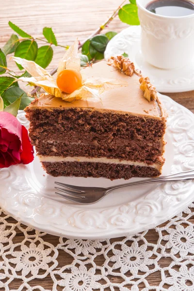 Kuchen mit Rosen — Stockfoto