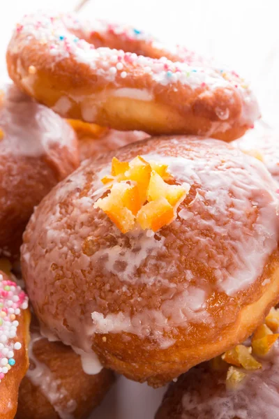 Bismarck doughnuts on a plate — Stock Photo, Image