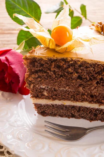Tårta med rosor — Stockfoto
