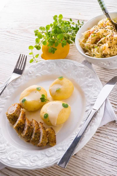 Silesian dumplings — Stock Photo, Image