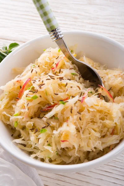 Sauerkraut with ingredients — Stock Photo, Image
