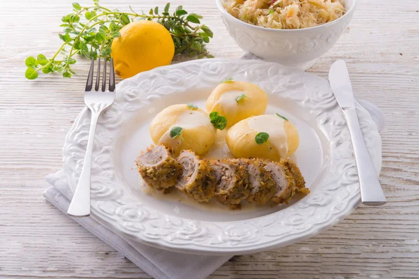 Silesian dumplings — Stock Photo, Image