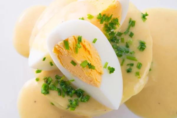 Taze yumurta hardal — Stok fotoğraf