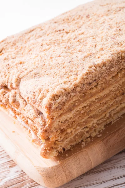 Layered karamell tårta — Stockfoto