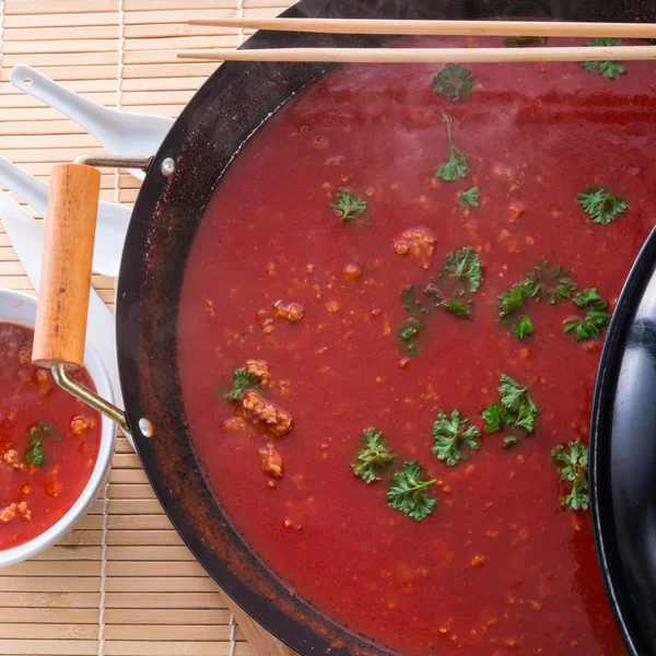 Chinese tomato soup — Stock Photo, Image