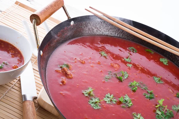 Chinese tomato soup — Stock Photo, Image