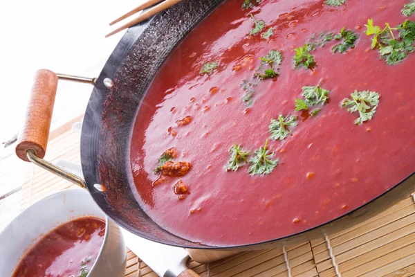 Chinese tomato soup — Stock Photo, Image