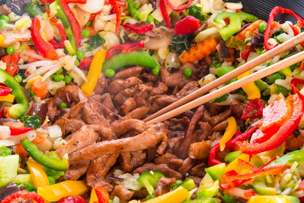 Wok frying pan — Stock Photo, Image