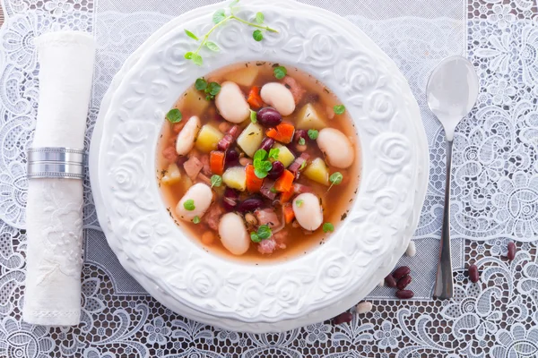 Sopa de feijão — Fotografia de Stock