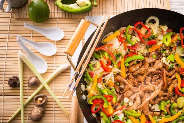 Wok sartén Imagen De Stock