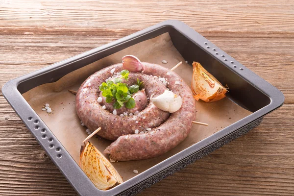 Home-baked sausage — Stock Photo, Image