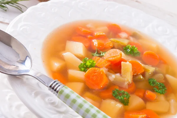 Spring with carrot soup — Stock Photo, Image