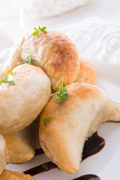 Pierogi met vlees — Stockfoto