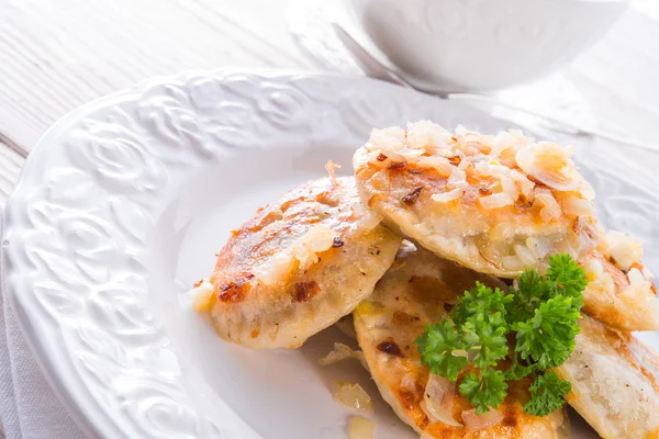 Pierogi with meat — Stock Photo, Image