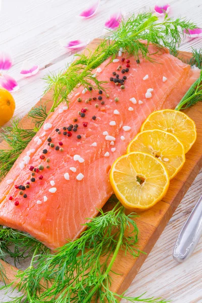 Lachs roh — Stockfoto