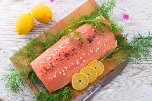 Lachs roh — Stockfoto