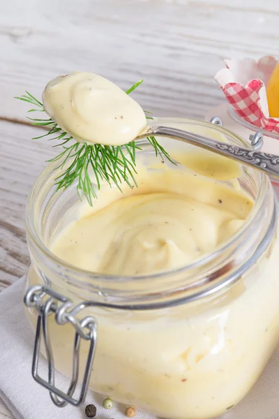 Home-baked mayonnaise — Stock Photo, Image