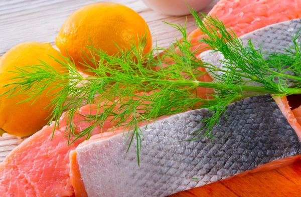 Lachs roh — Stockfoto