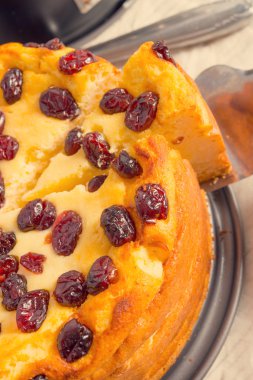 Kızılcık cheesecake - vintage etkisi