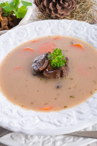 Sopa de cogumelos de pedra — Fotografia de Stock