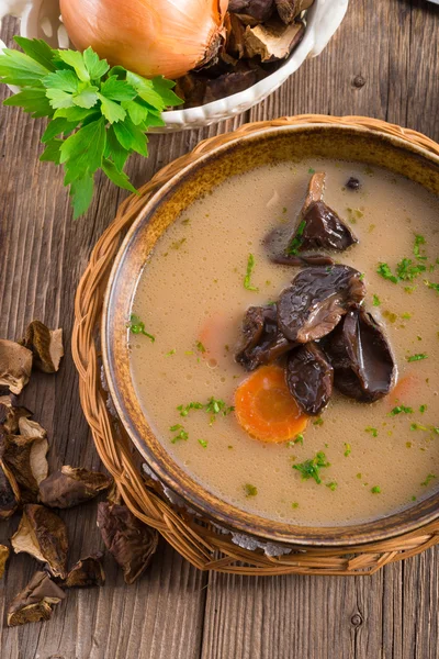 Soupe aux champignons de pierre — Photo