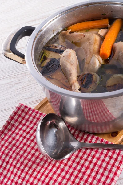 Chicken in the pot — Stock Photo, Image