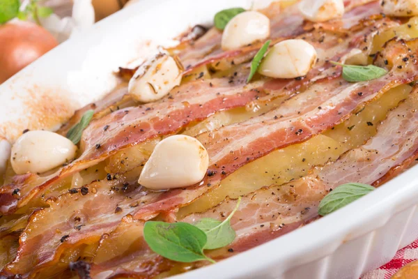 Bacon potato casserole — Stock Photo, Image