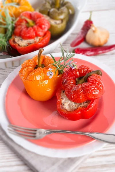 Stuffed peppers with rice — Stock Photo, Image