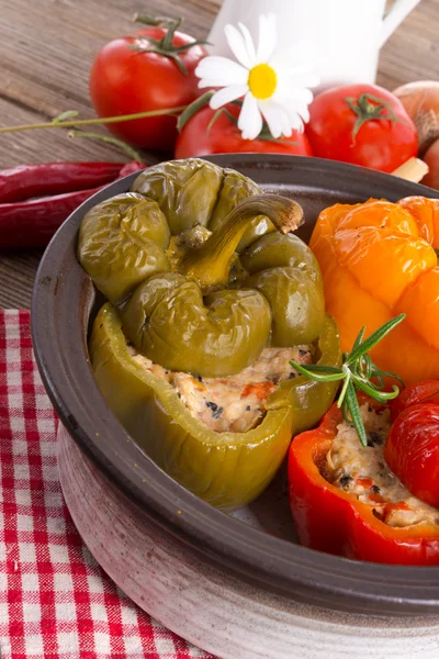 Stuffed peppers with rice — Stock Photo, Image