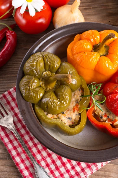 Stuffed peppers with rice — Stock Photo, Image