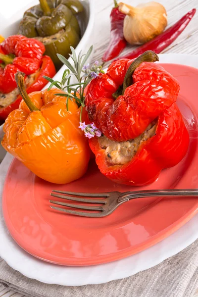 Stuffed peppers with rice — Stock Photo, Image