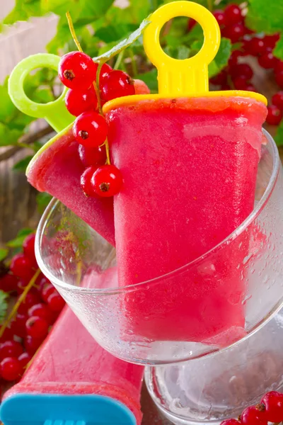 Ghiaccio d'acqua di ribes fatto in casa — Foto Stock