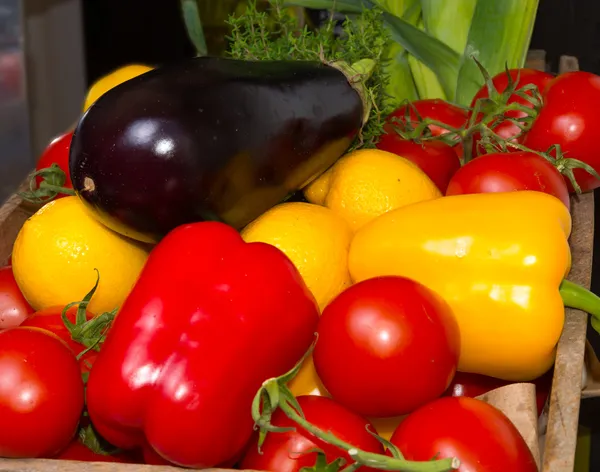 Paprika tomatoes aubergines — Stock Photo, Image