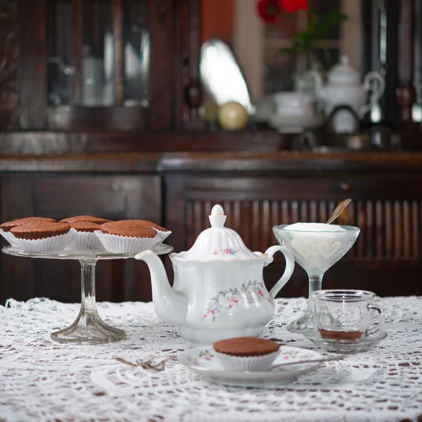 Coffee and muffin — Stock Photo, Image