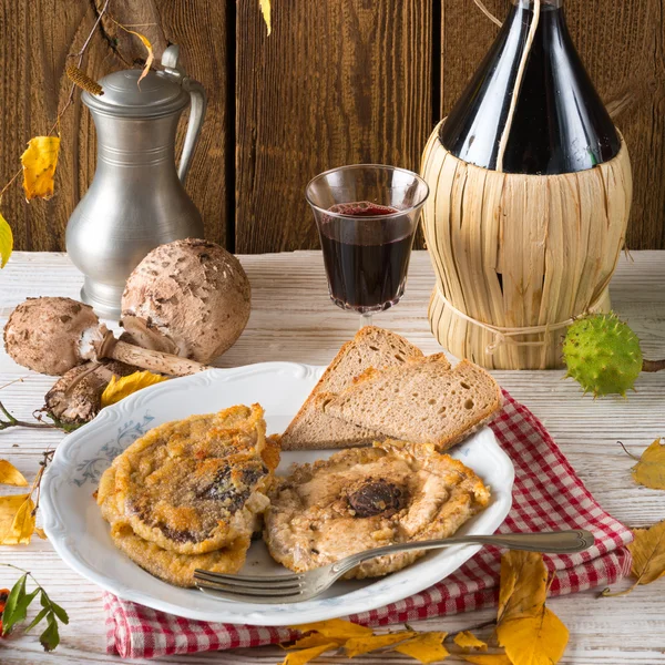 Roasted parasol mushroom — Stock Photo, Image