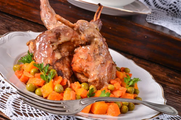 Roast rabbit — Stock Photo, Image