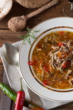 şemsiye mantar çorbası