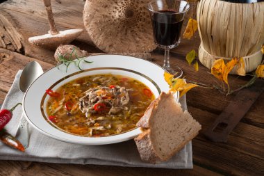 şemsiye mantar çorbası