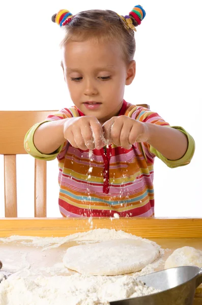 Small girls in cook — Stock Photo, Image