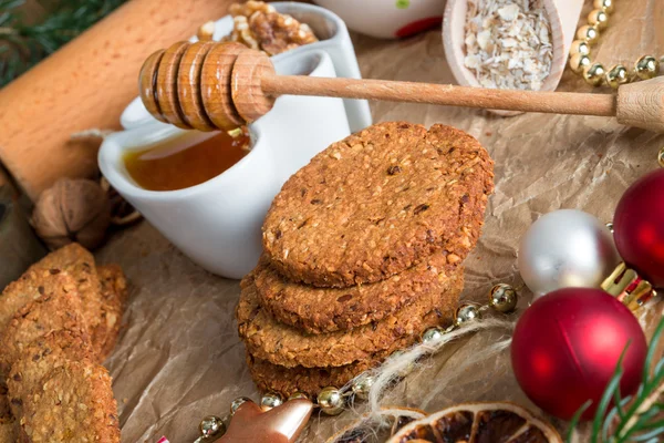 Navidad pequeños lugares avena —  Fotos de Stock