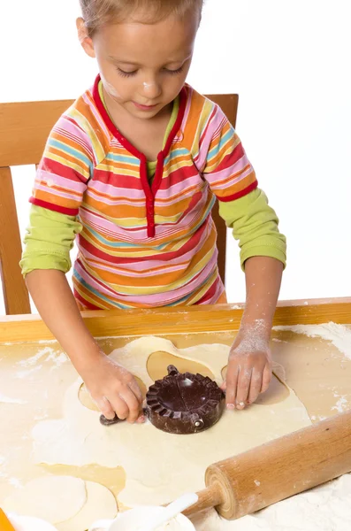 Small girls in cook — Stock Photo, Image