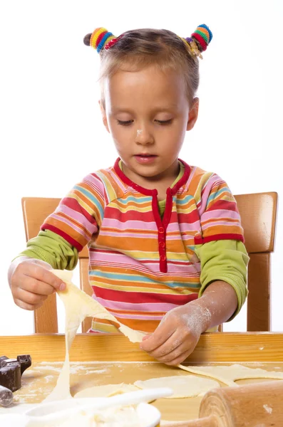 Small girls in cook — Stock Photo, Image