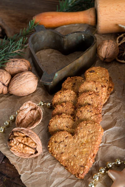 Posti di Natale farina d'avena — Foto Stock