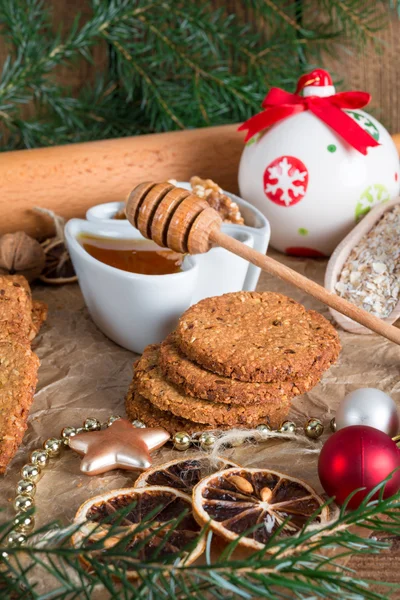 Posti di Natale farina d'avena — Foto Stock