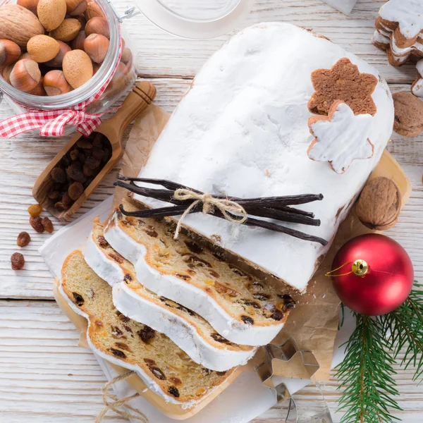 Stollen di Natale con vaniglia — Foto Stock