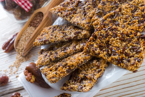 Flax Sesame seed candy — Stock Photo, Image